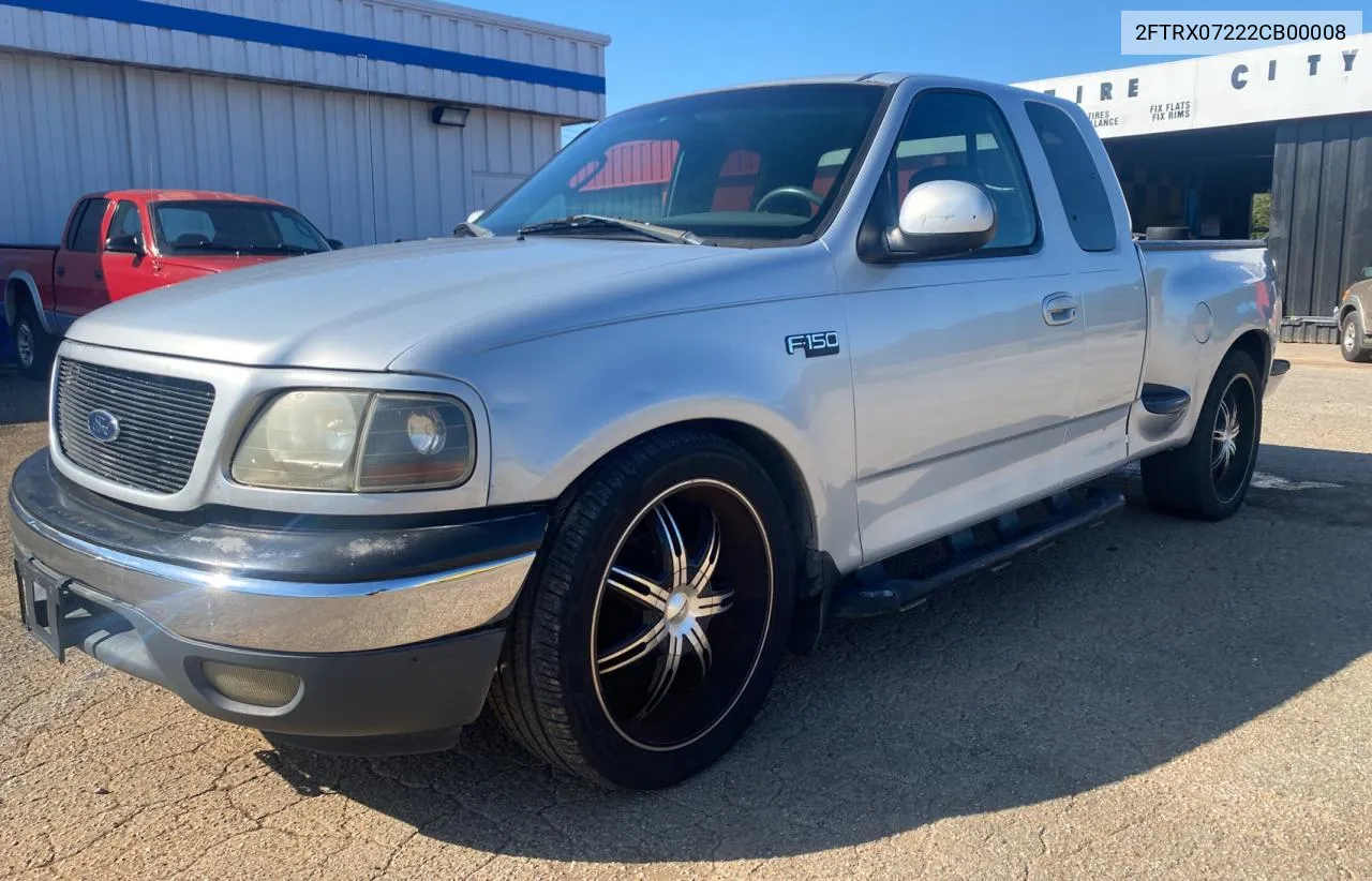 2002 Ford F150 VIN: 2FTRX07222CB00008 Lot: 74999734