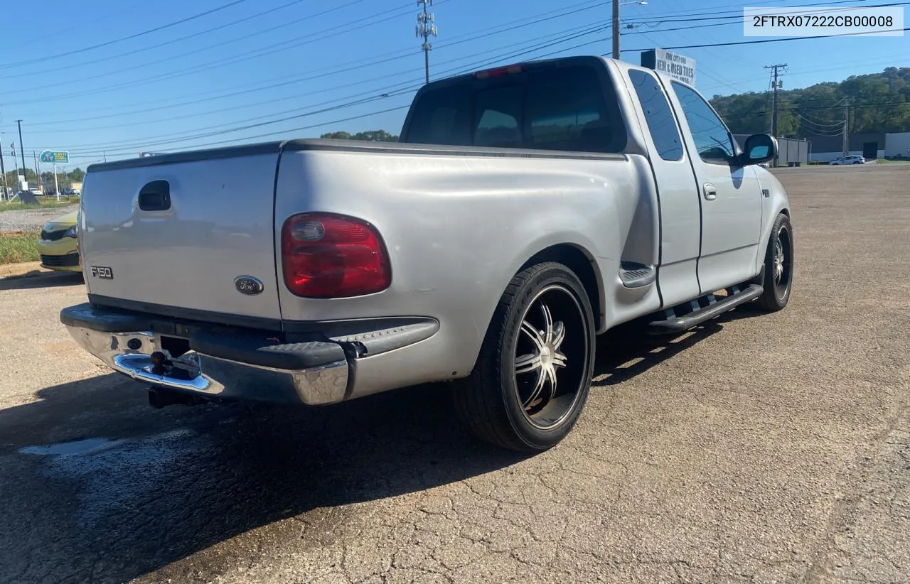 2002 Ford F150 VIN: 2FTRX07222CB00008 Lot: 74999734