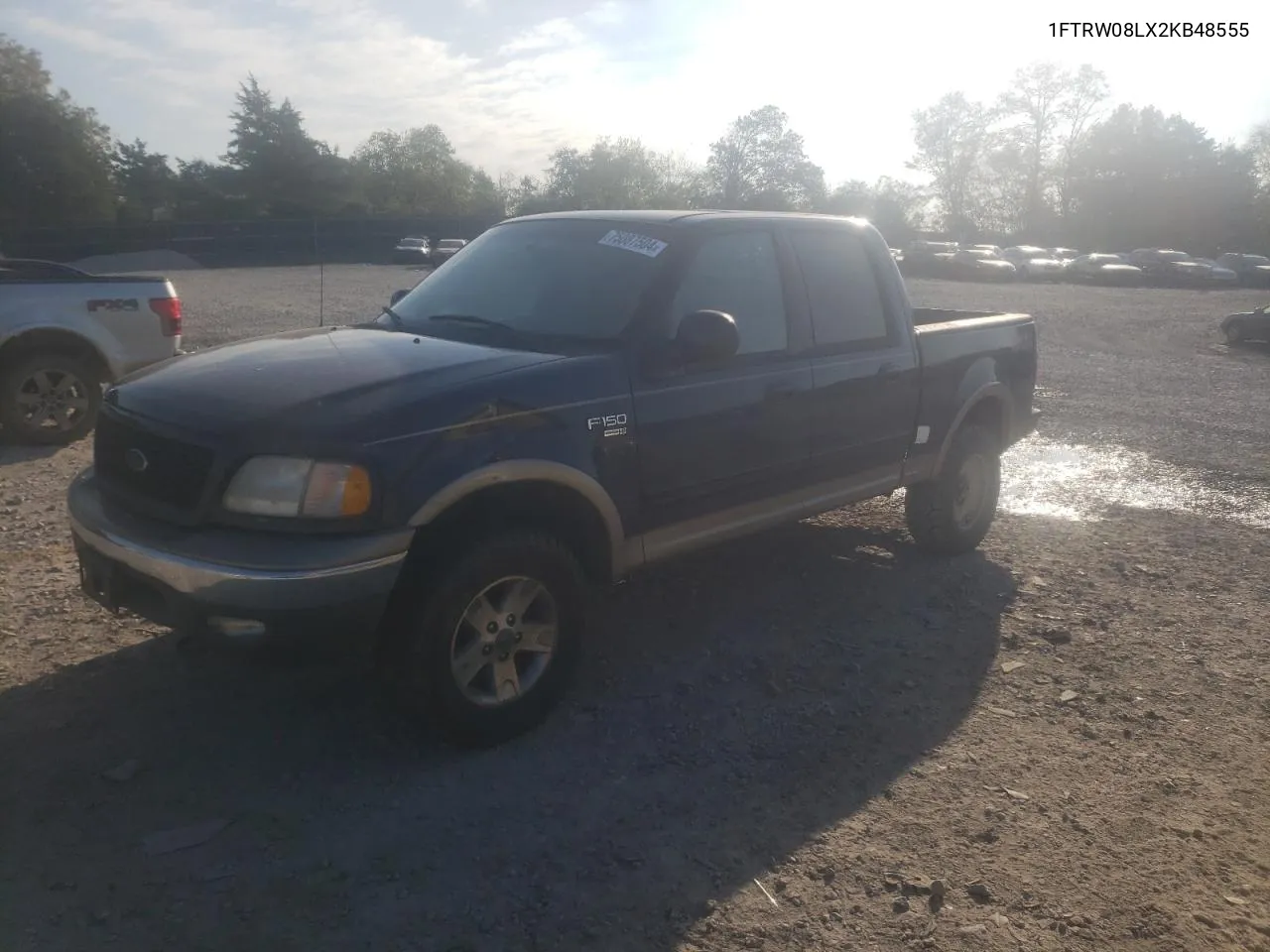 2002 Ford F150 Supercrew VIN: 1FTRW08LX2KB48555 Lot: 75087504