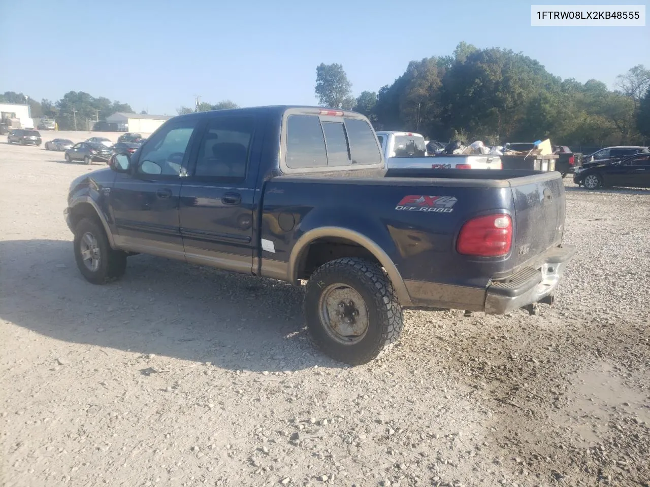 2002 Ford F150 Supercrew VIN: 1FTRW08LX2KB48555 Lot: 75087504