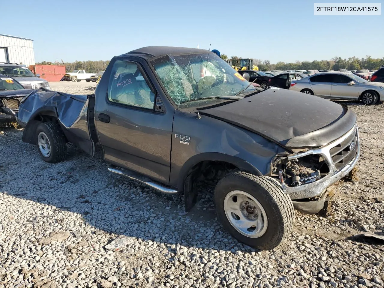 2002 Ford F150 VIN: 2FTRF18W12CA41575 Lot: 75248554