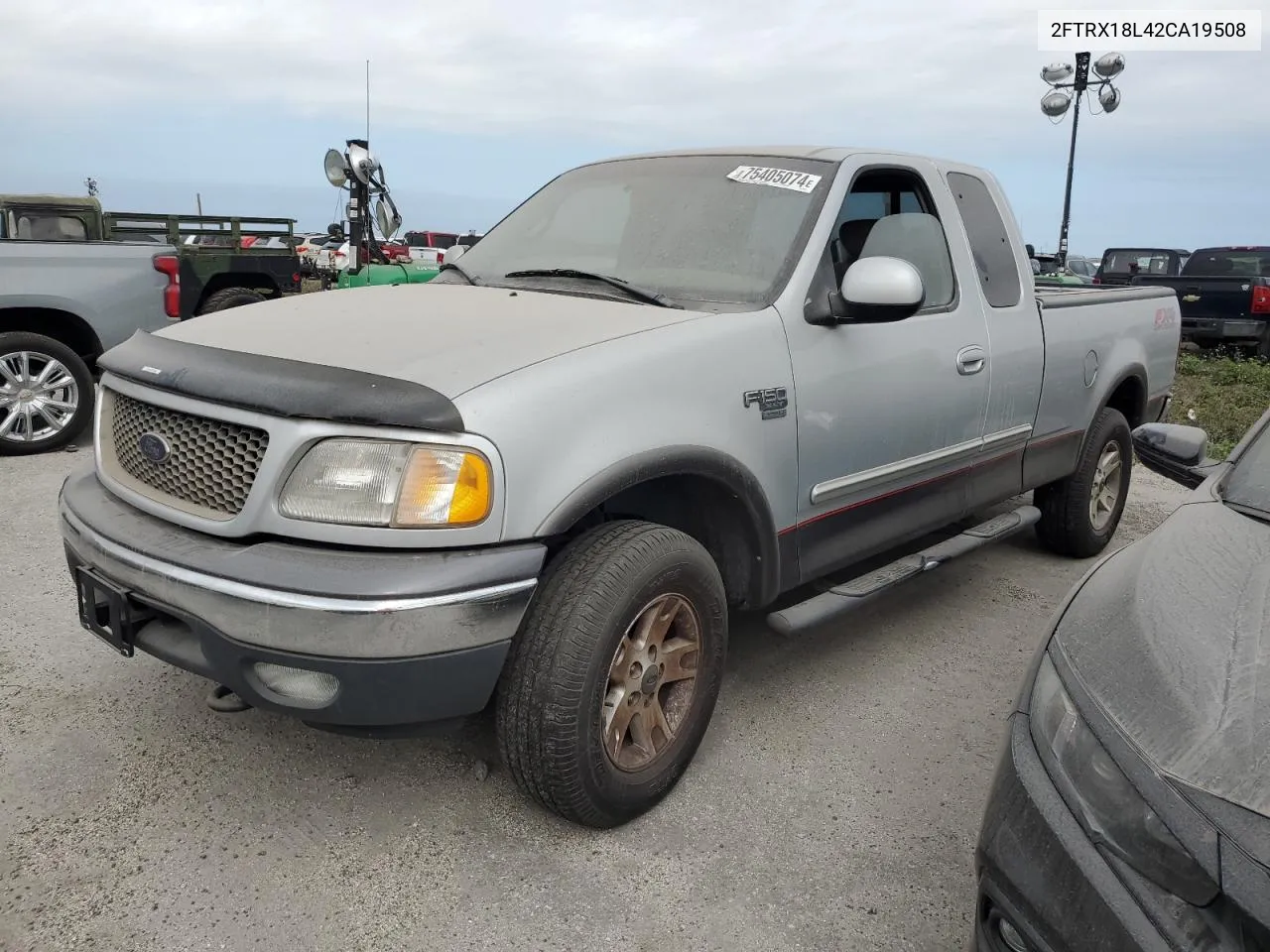 2002 Ford F150 VIN: 2FTRX18L42CA19508 Lot: 75405074