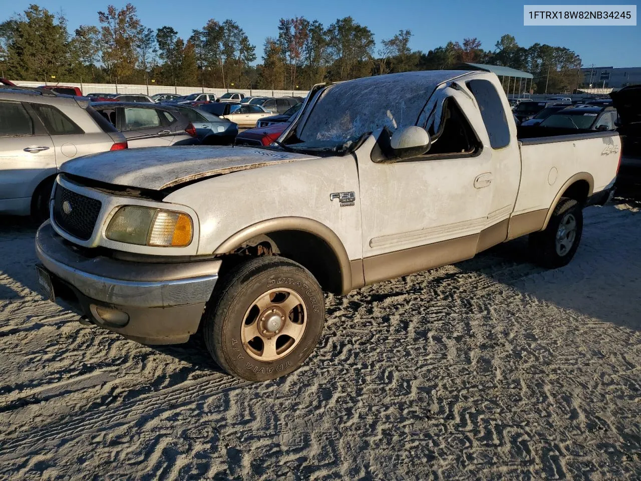 2002 Ford F150 VIN: 1FTRX18W82NB34245 Lot: 75565174