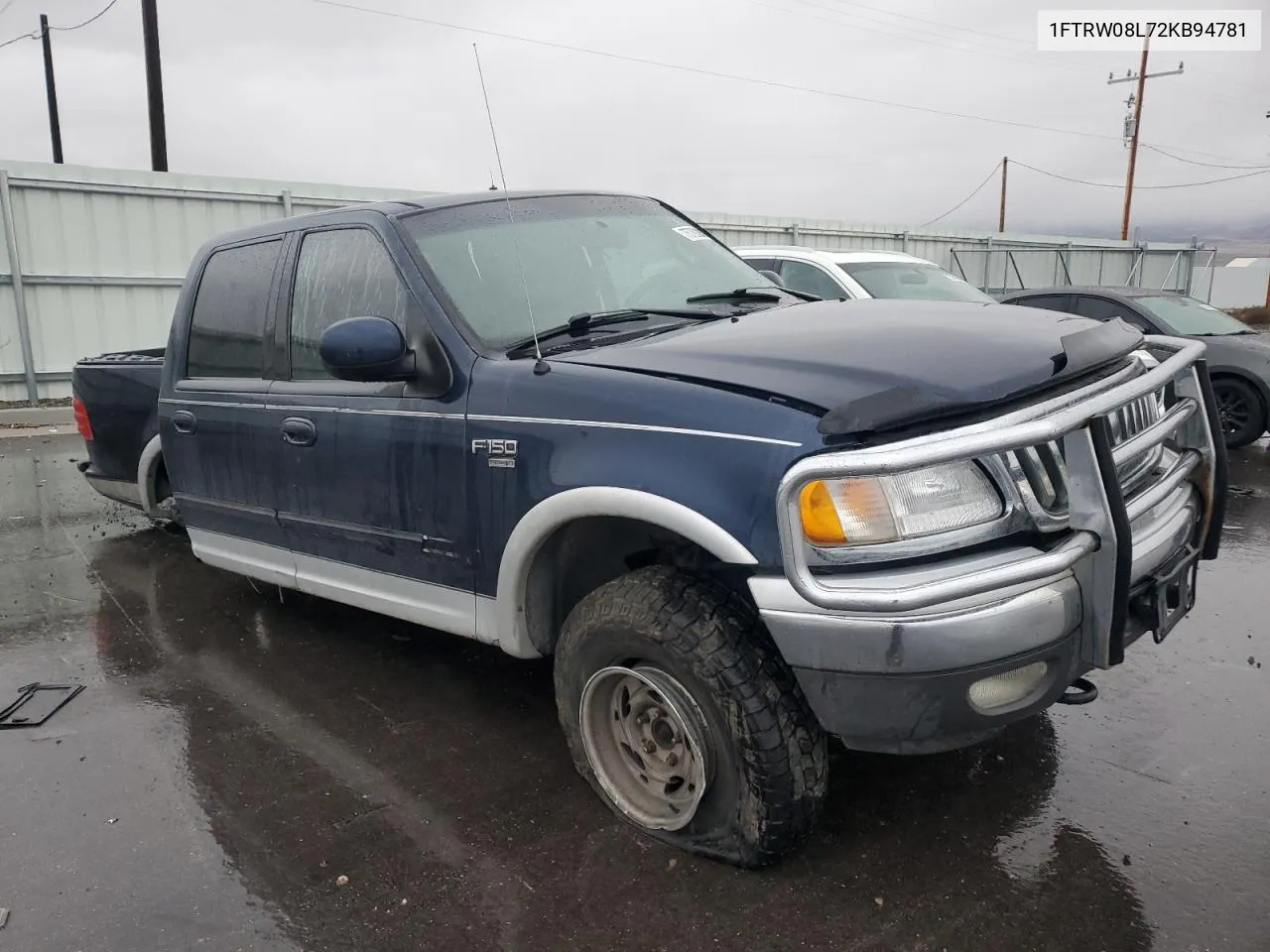 2002 Ford F150 Supercrew VIN: 1FTRW08L72KB94781 Lot: 75729324