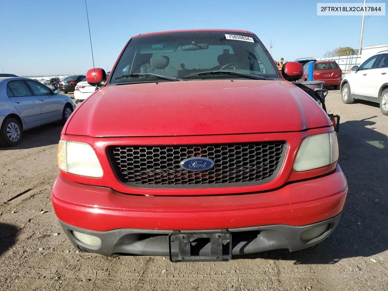 2002 Ford F150 VIN: 2FTRX18LX2CA17844 Lot: 75859834