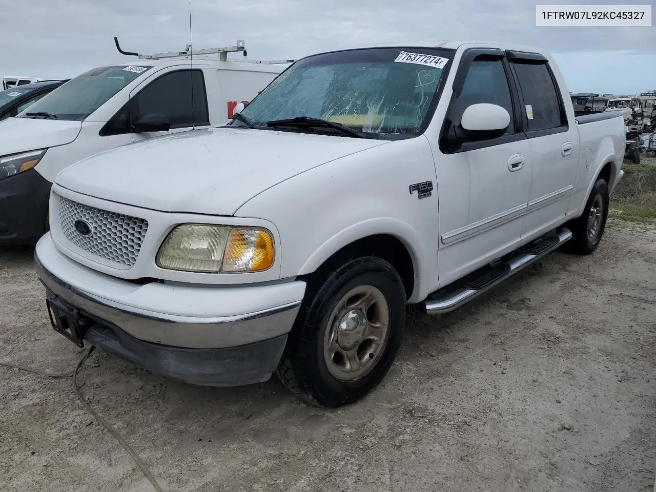 2002 Ford F150 Supercrew VIN: 1FTRW07L92KC45327 Lot: 76377274