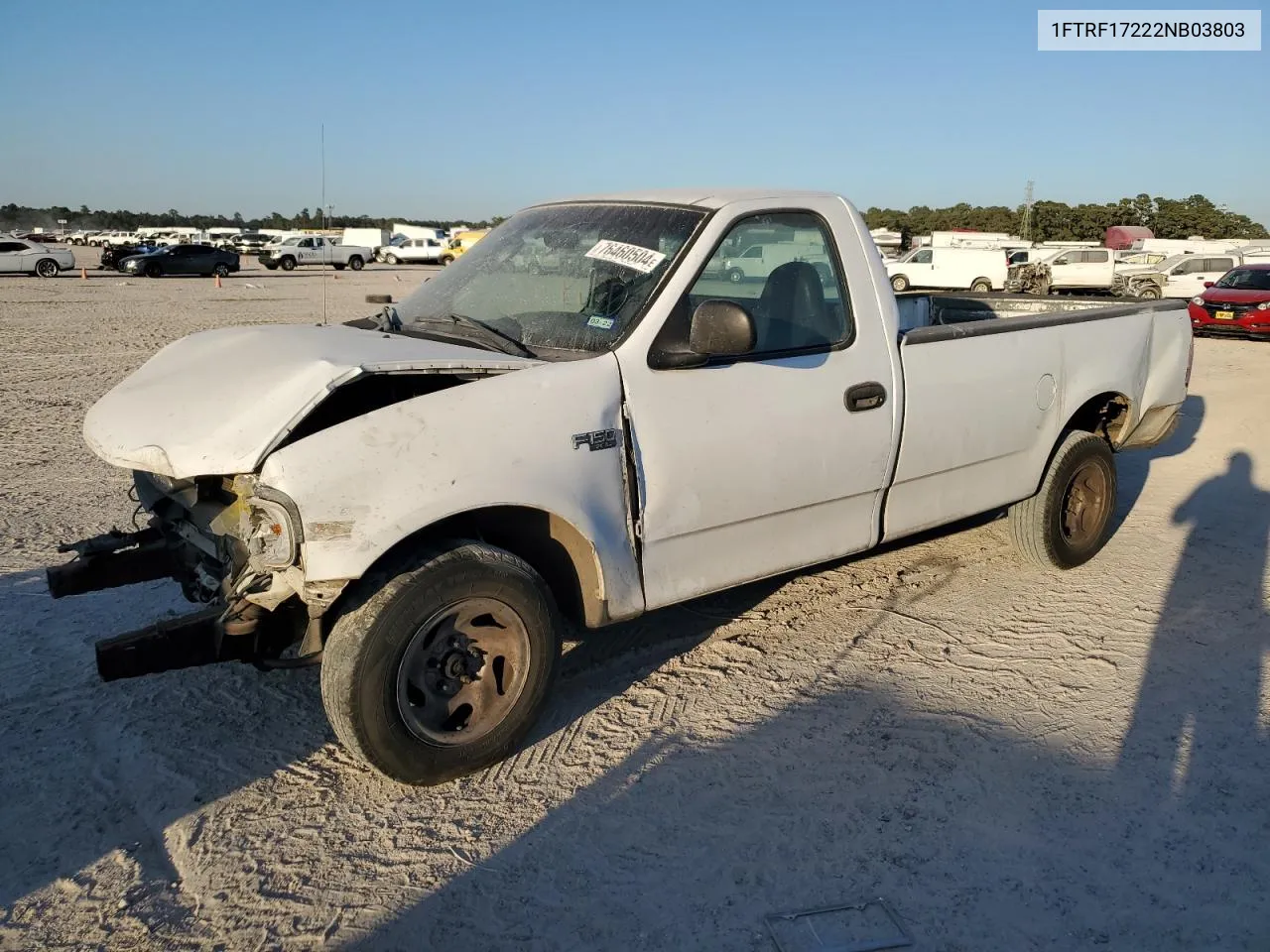 2002 Ford F150 VIN: 1FTRF17222NB03803 Lot: 76460504