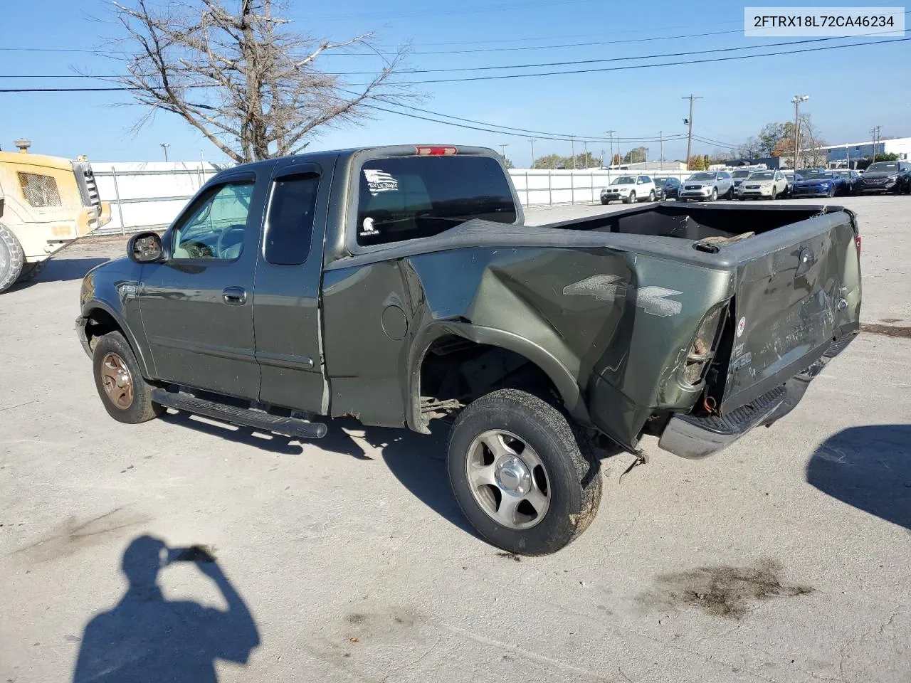 2002 Ford F150 VIN: 2FTRX18L72CA46234 Lot: 76557454