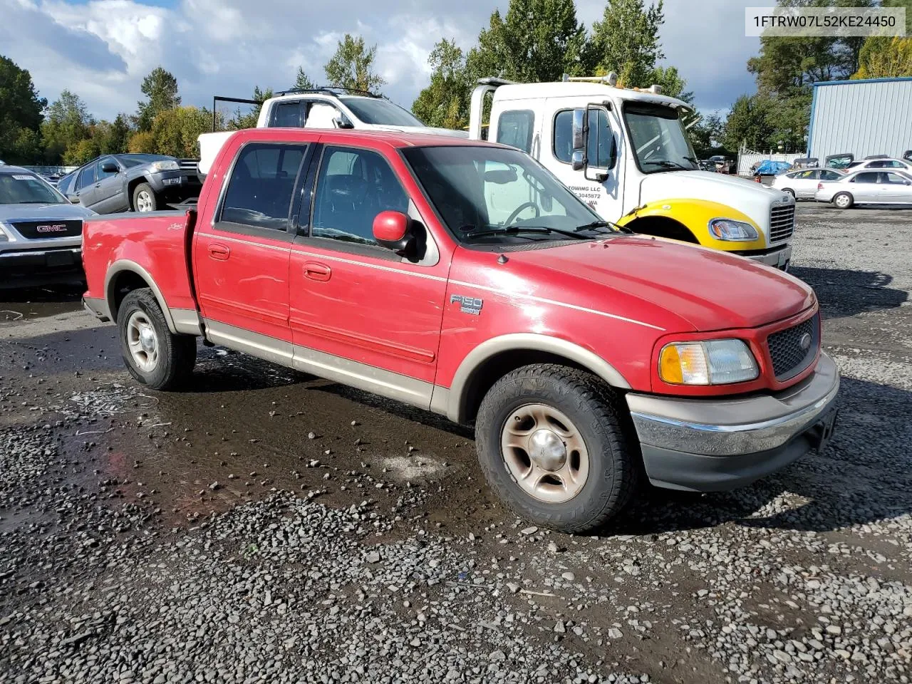 2002 Ford F150 Supercrew VIN: 1FTRW07L52KE24450 Lot: 76947904