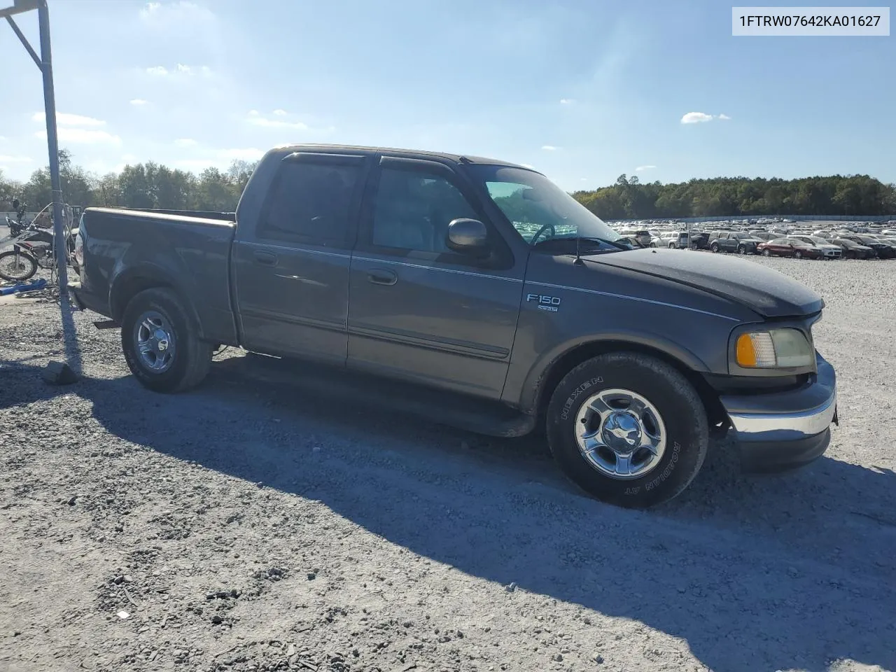 2002 Ford F150 Supercrew VIN: 1FTRW07642KA01627 Lot: 77107944