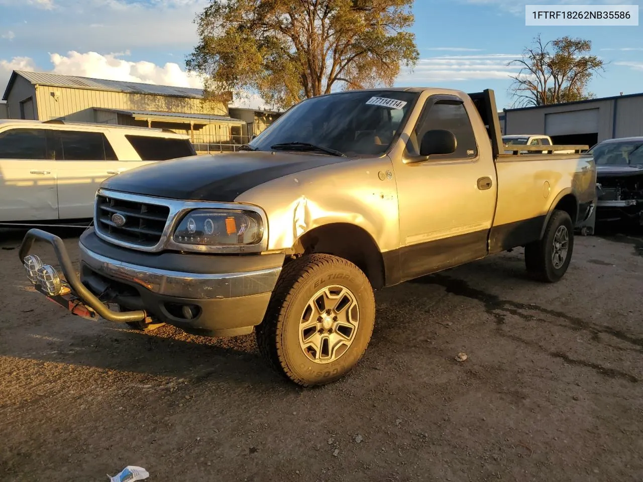 2002 Ford F150 VIN: 1FTRF18262NB35586 Lot: 77114114