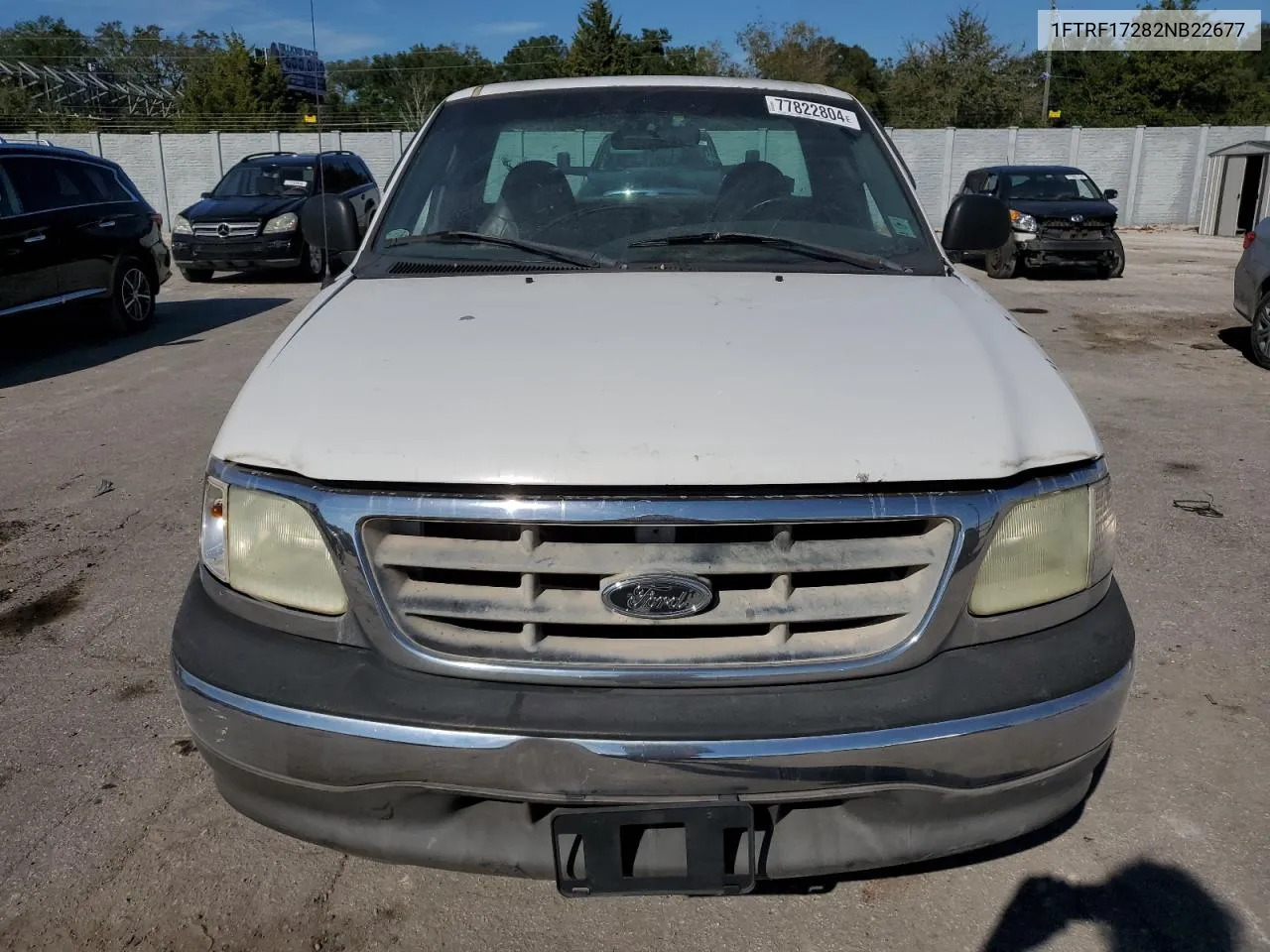 2002 Ford F150 VIN: 1FTRF17282NB22677 Lot: 77822804