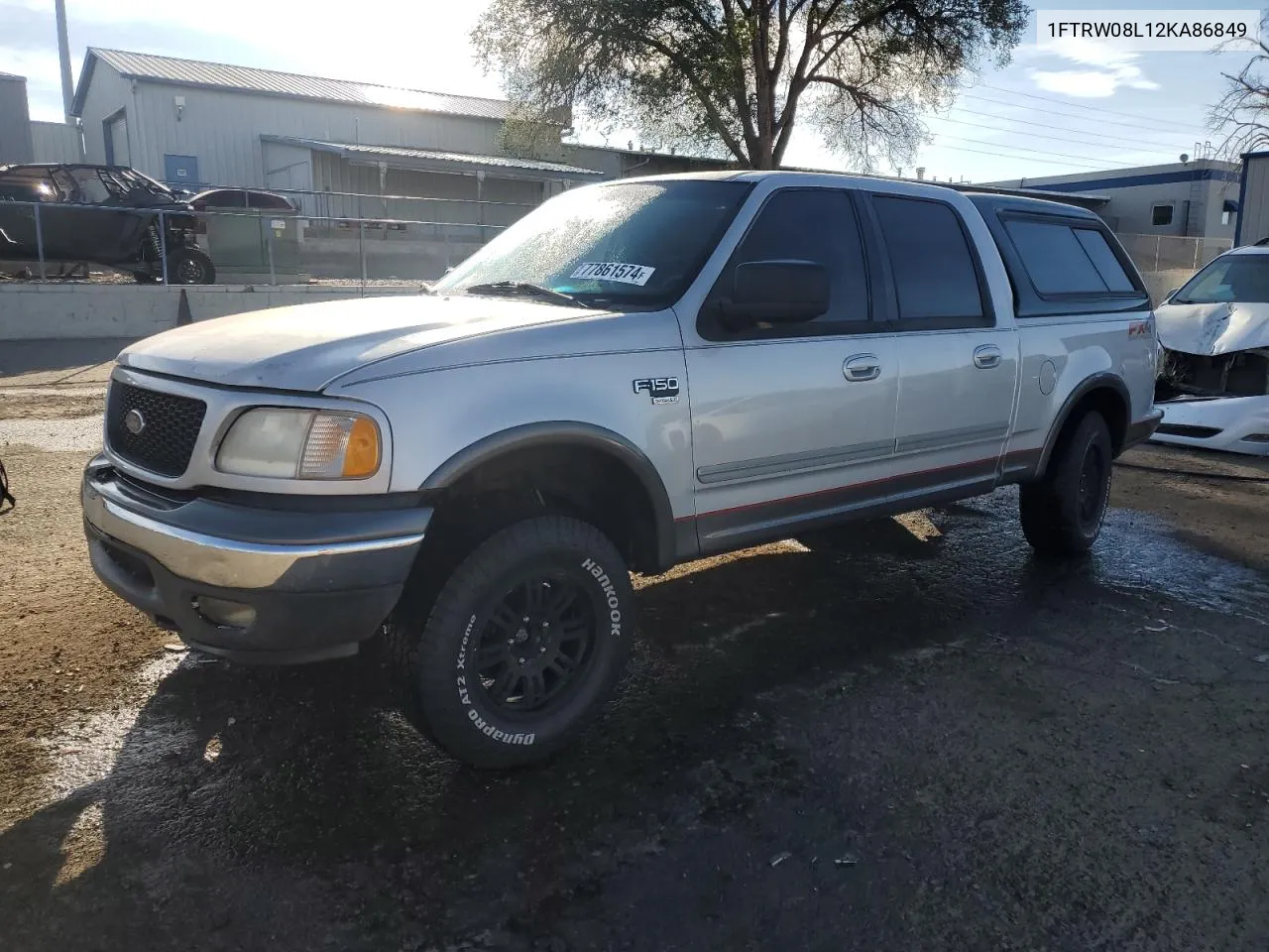 2002 Ford F150 Supercrew VIN: 1FTRW08L12KA86849 Lot: 77861574