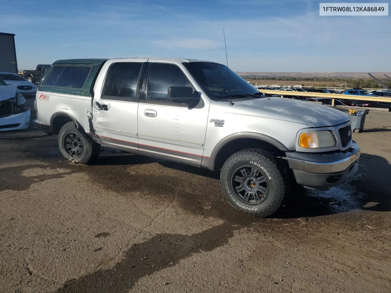 2002 Ford F150 Supercrew VIN: 1FTRW08L12KA86849 Lot: 77861574