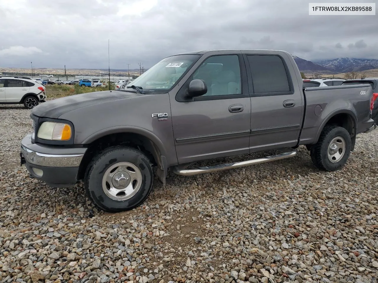 2002 Ford F150 Supercrew VIN: 1FTRW08LX2KB89588 Lot: 78207704