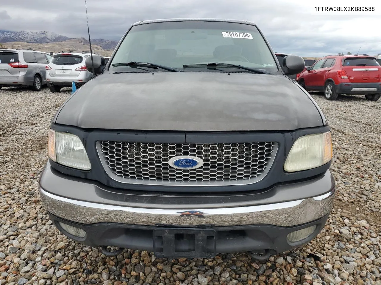 2002 Ford F150 Supercrew VIN: 1FTRW08LX2KB89588 Lot: 78207704