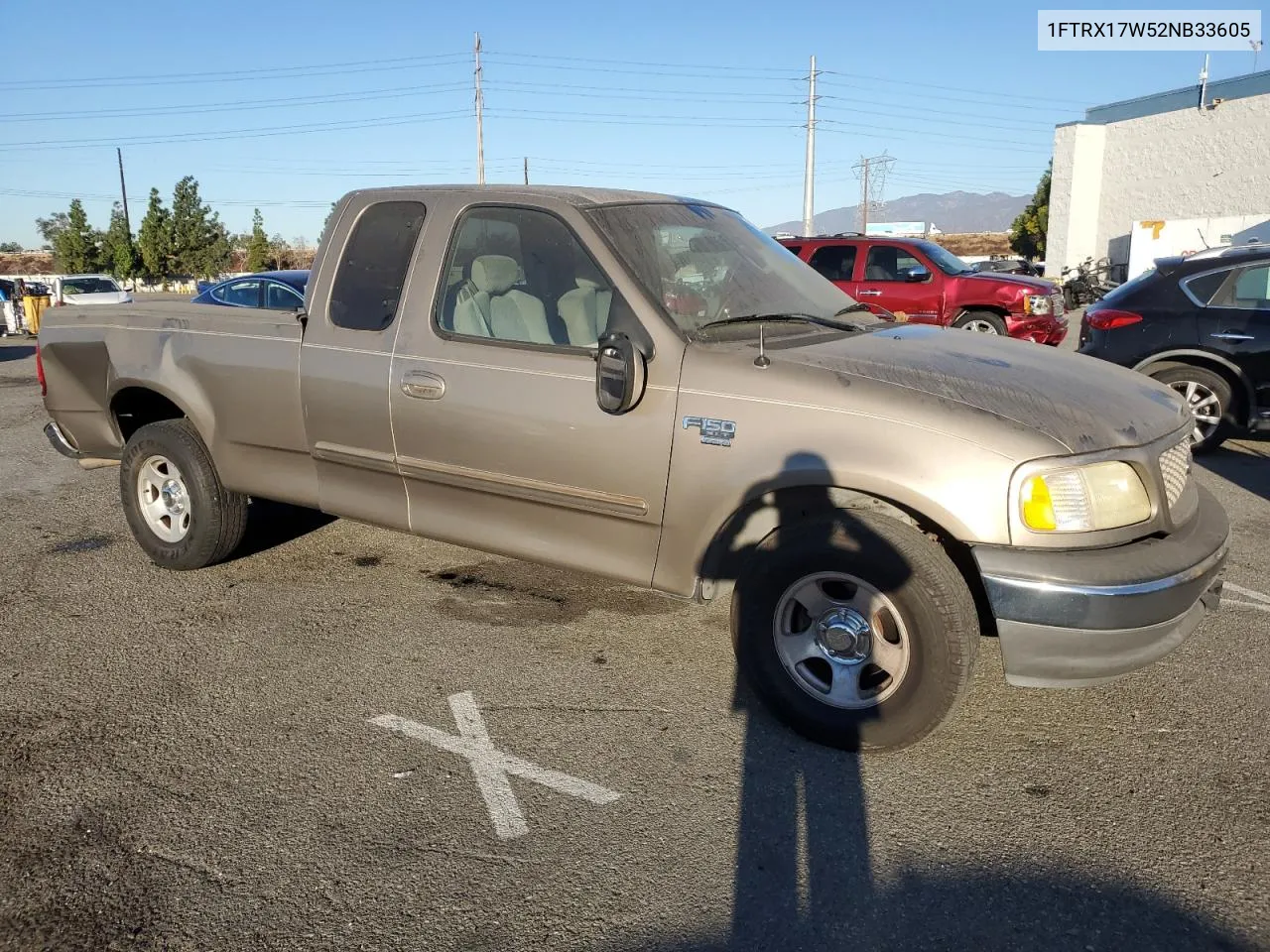 2002 Ford F150 VIN: 1FTRX17W52NB33605 Lot: 78657234