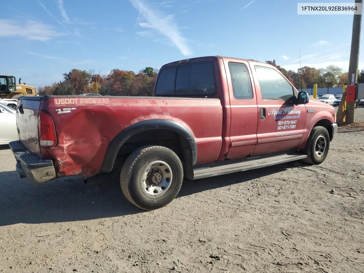 1FTNX20L92EB36964 2002 Ford F250 Super Duty