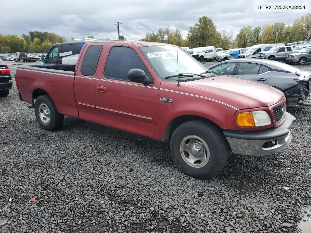 2002 Ford F150 VIN: 1FTRX17252KA28254 Lot: 78759864