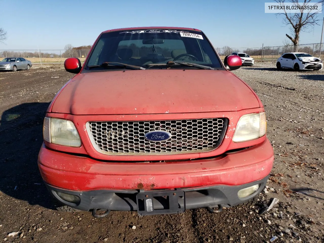 2002 Ford F150 VIN: 1FTRX18L02NA35232 Lot: 78961754