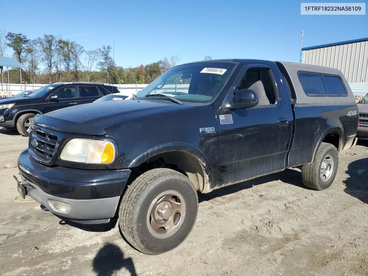 2002 Ford F150 VIN: 1FTRF18232NA58109 Lot: 79080674