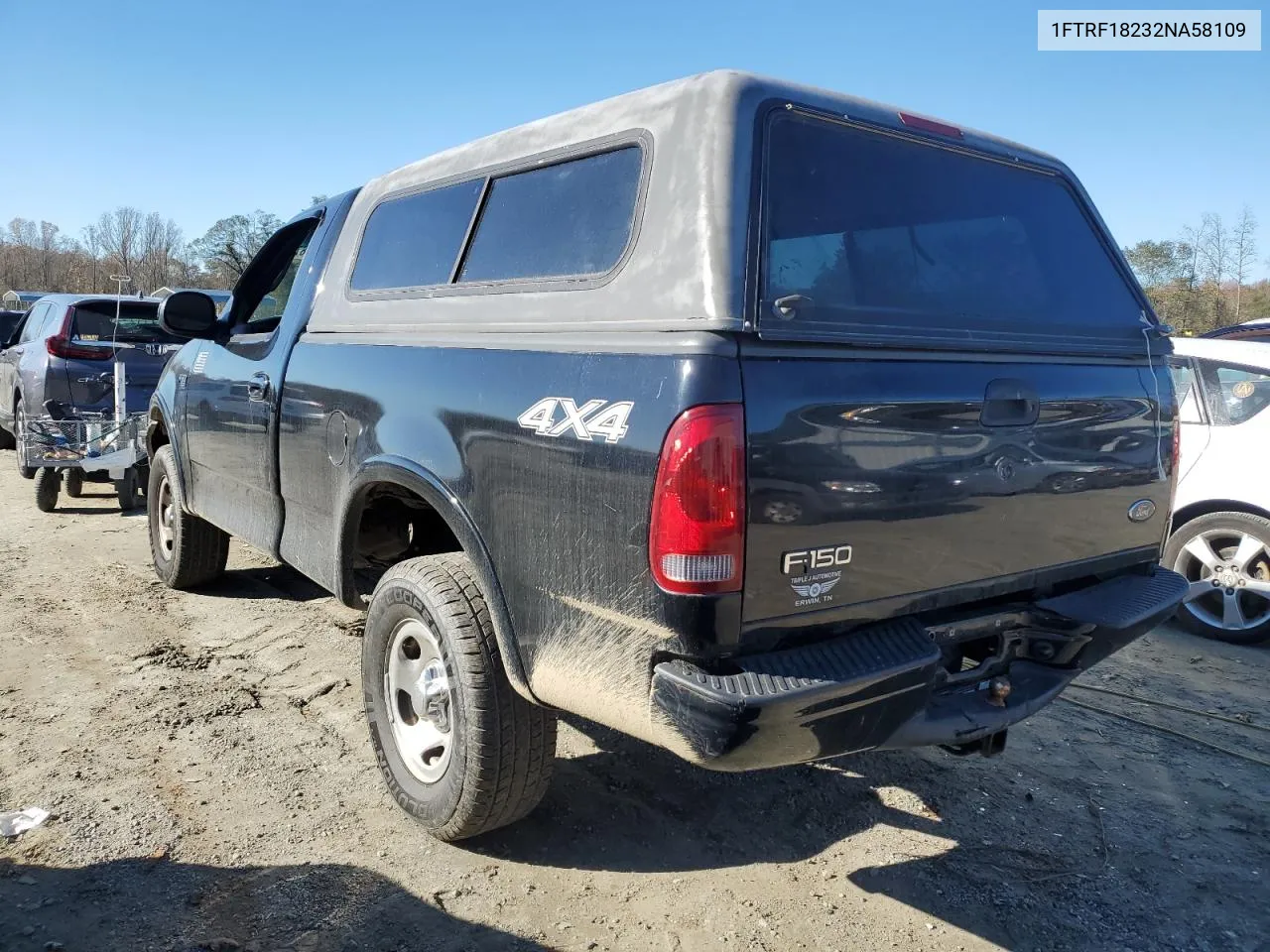 2002 Ford F150 VIN: 1FTRF18232NA58109 Lot: 79080674