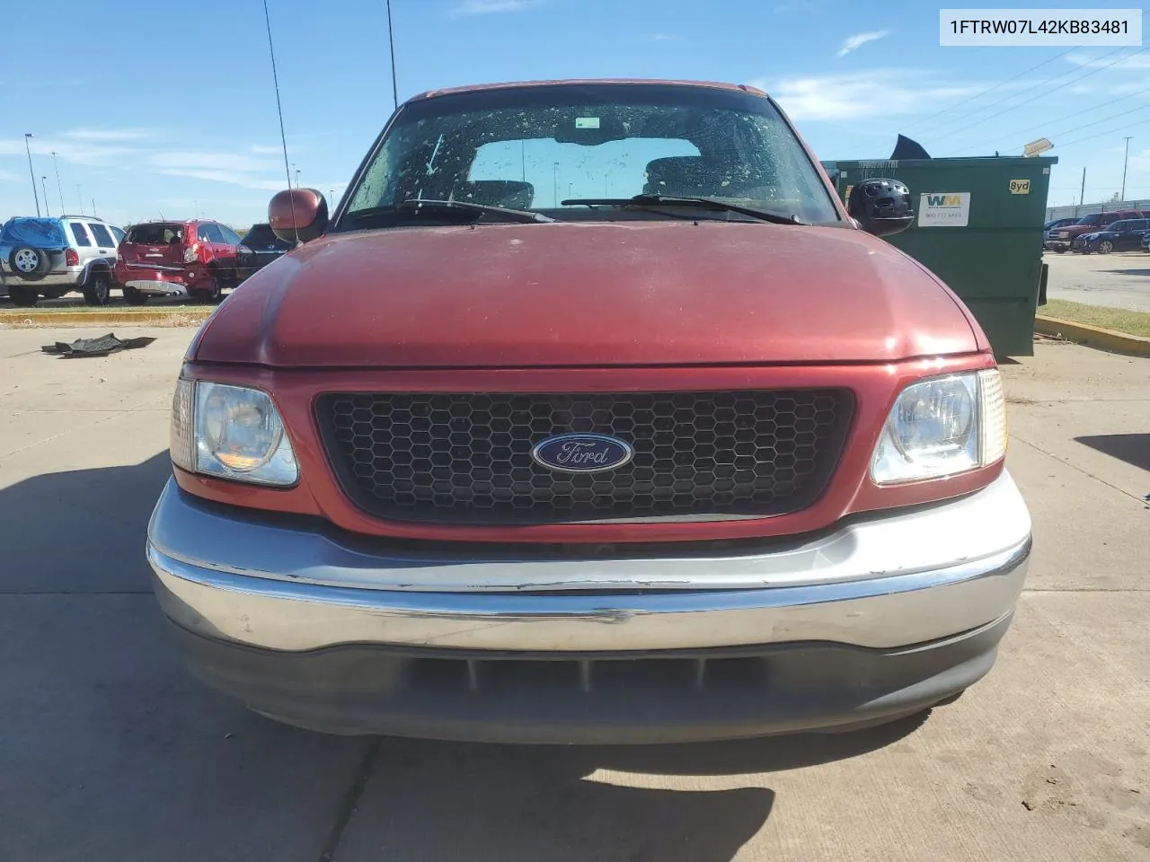 2002 Ford F150 Supercrew VIN: 1FTRW07L42KB83481 Lot: 79742494