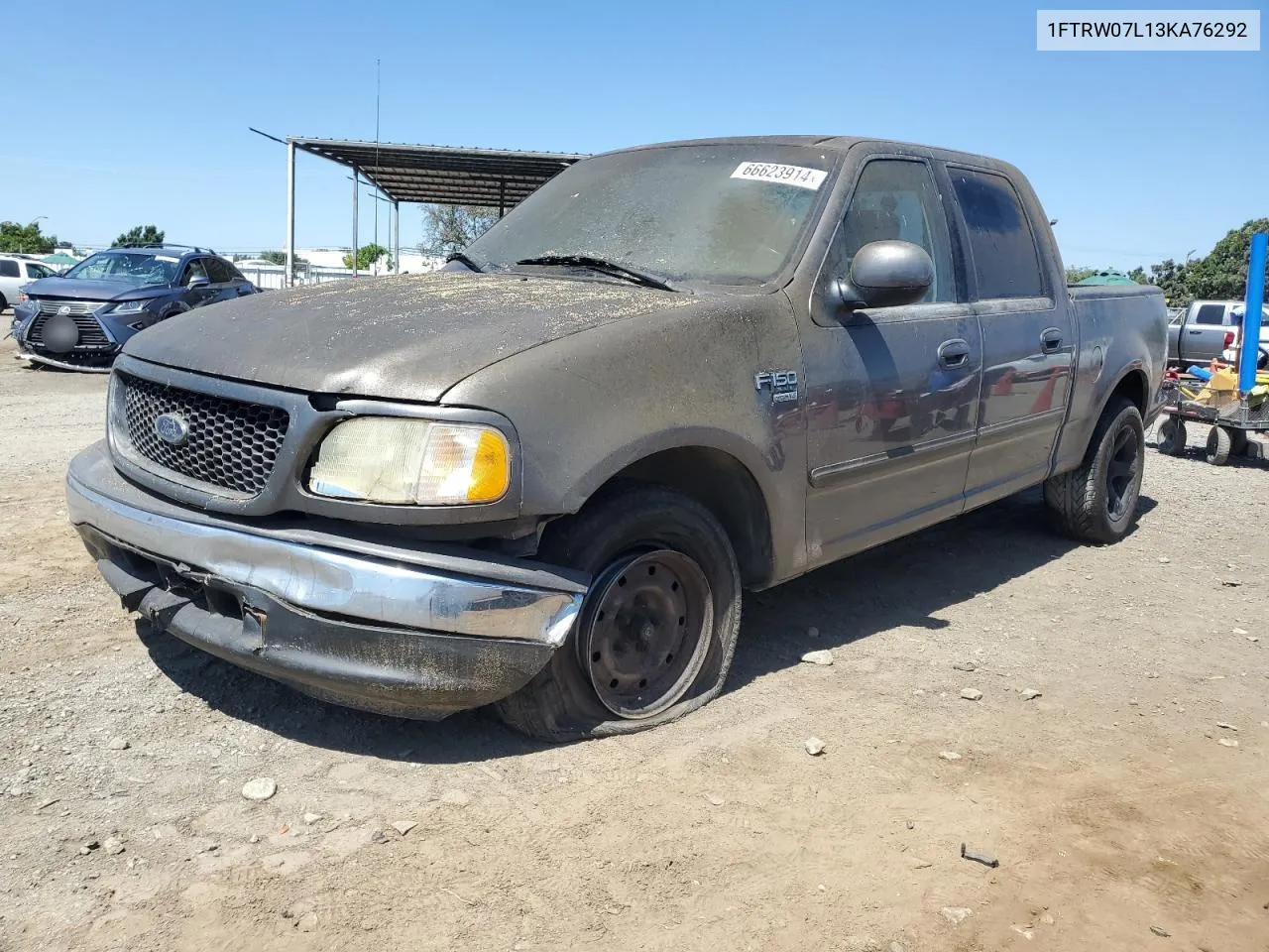 2003 Ford F150 Supercrew VIN: 1FTRW07L13KA76292 Lot: 66623914