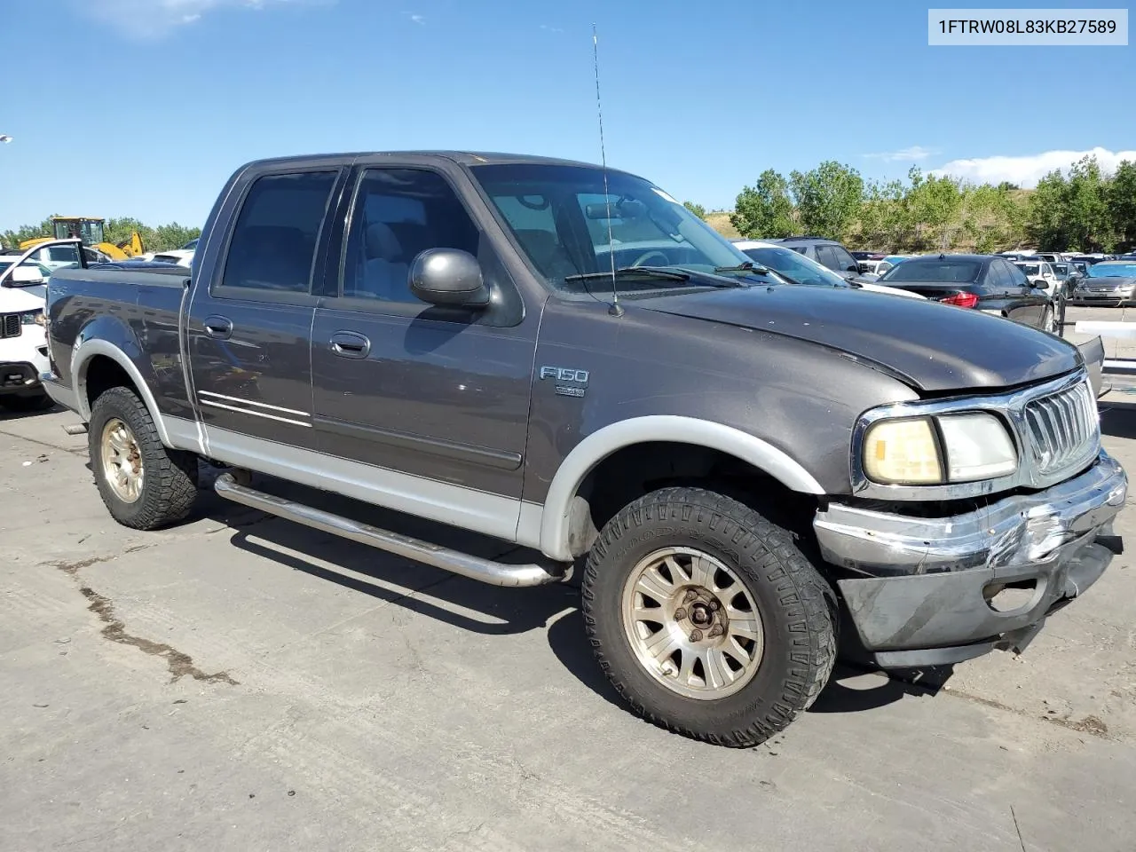 1FTRW08L83KB27589 2003 Ford F150 Supercrew