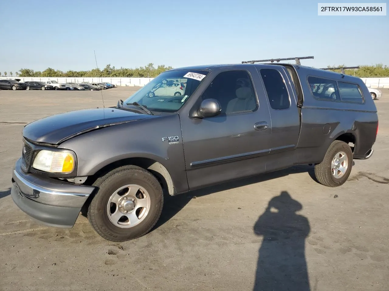 2003 Ford F150 VIN: 2FTRX17W93CA58561 Lot: 69643784