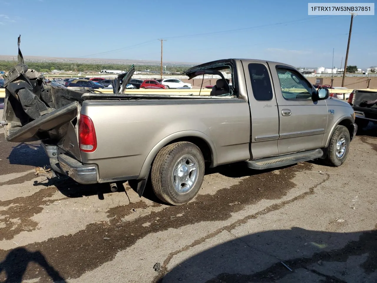 2003 Ford F150 VIN: 1FTRX17W53NB37851 Lot: 70030794