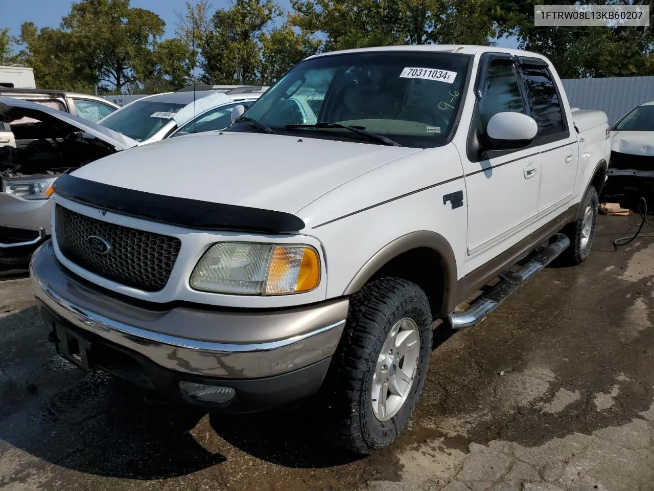 2003 Ford F150 Supercrew VIN: 1FTRW08L13KB60207 Lot: 70311034