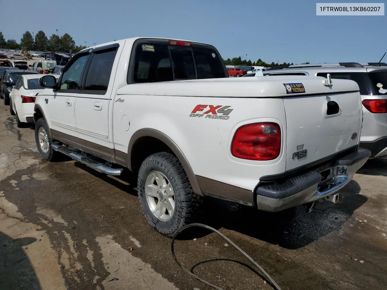 2003 Ford F150 Supercrew VIN: 1FTRW08L13KB60207 Lot: 70311034