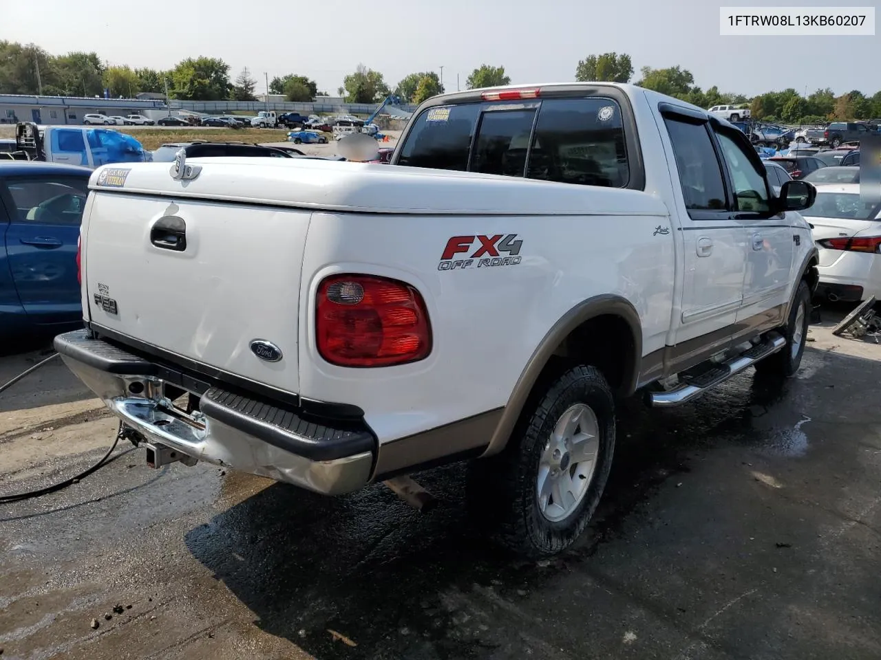 2003 Ford F150 Supercrew VIN: 1FTRW08L13KB60207 Lot: 70311034