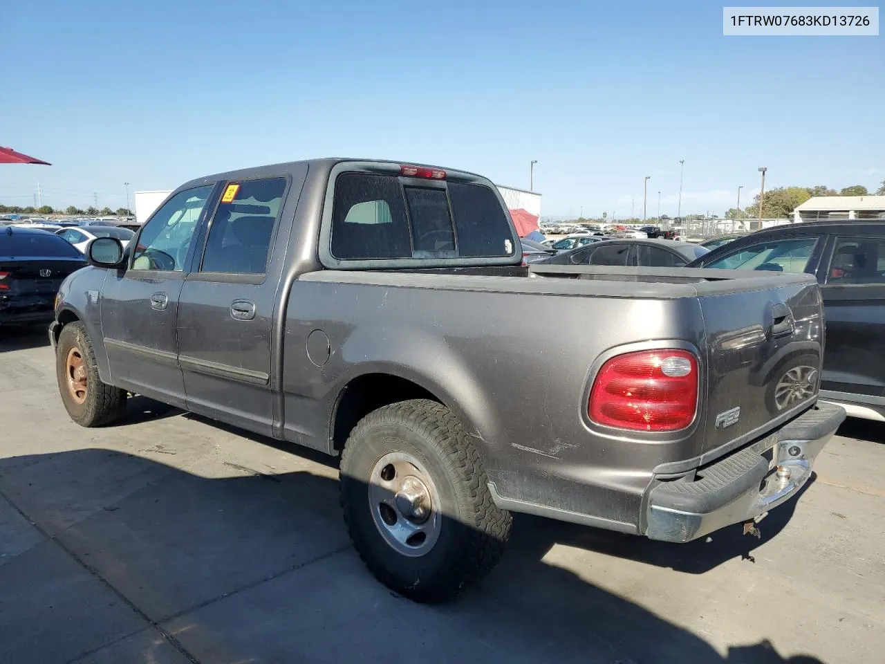 2003 Ford F150 Supercrew VIN: 1FTRW07683KD13726 Lot: 70415074