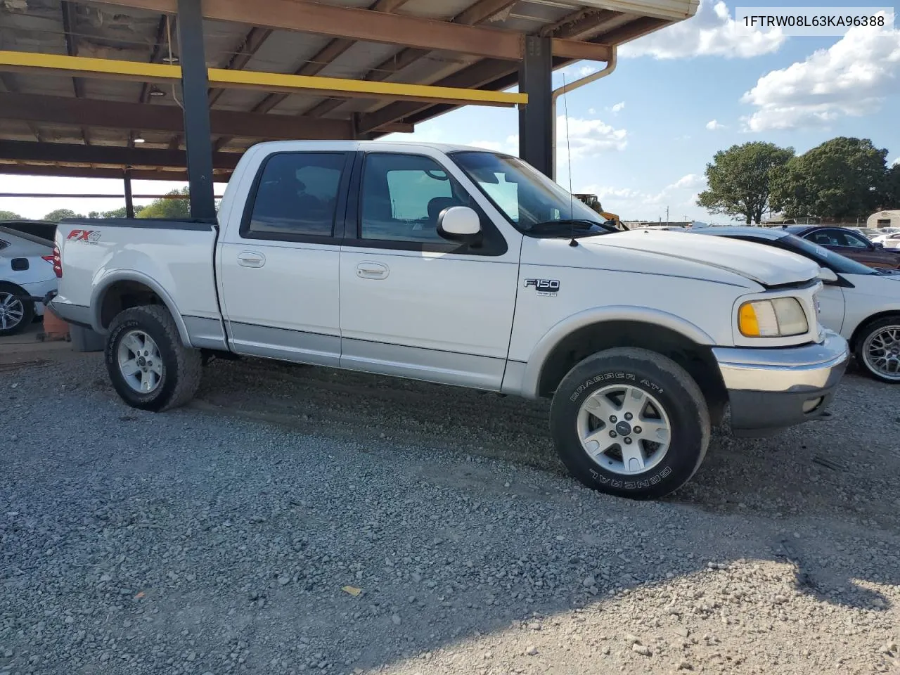 2003 Ford F150 Supercrew VIN: 1FTRW08L63KA96388 Lot: 70509814