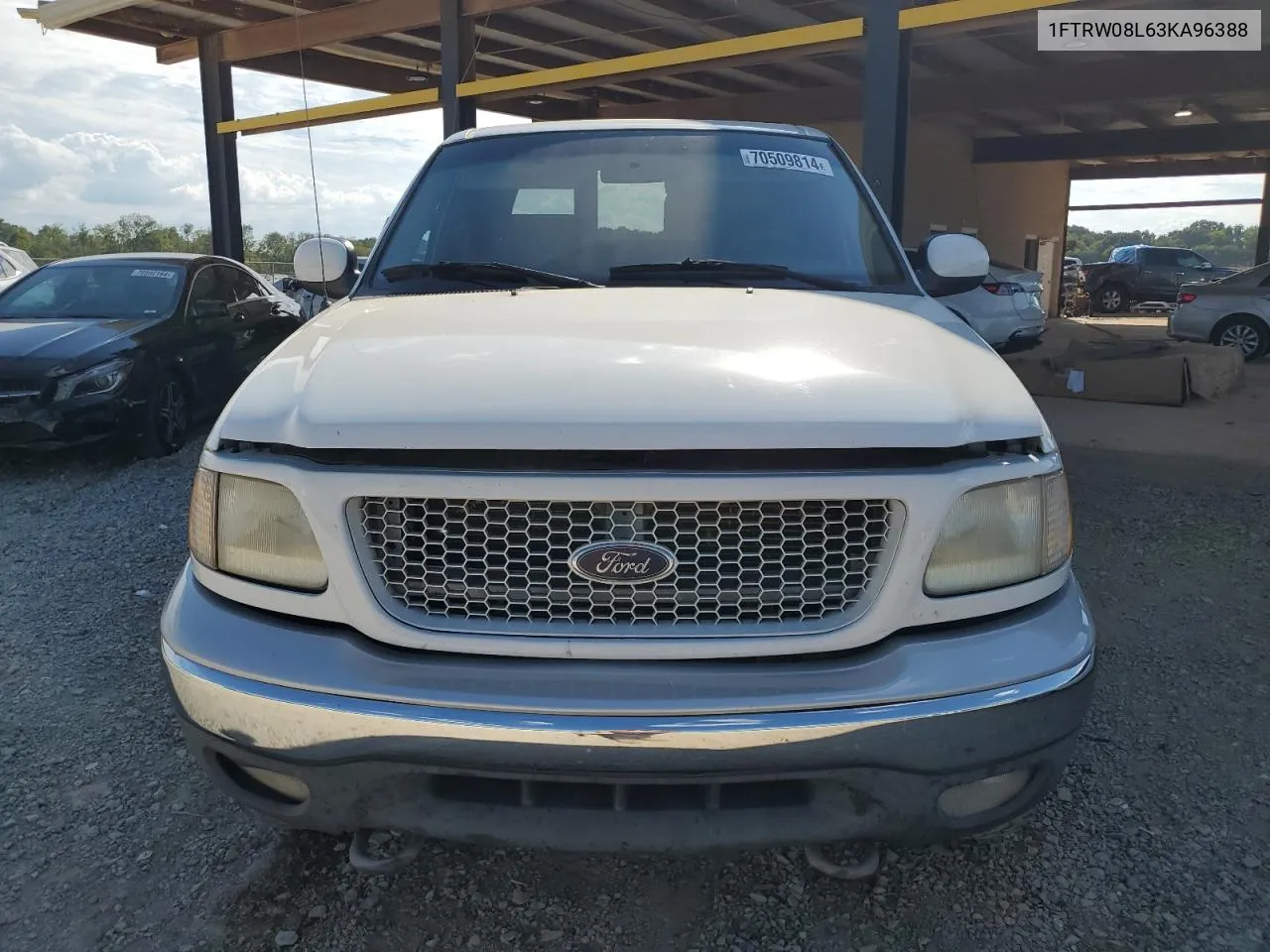 2003 Ford F150 Supercrew VIN: 1FTRW08L63KA96388 Lot: 70509814