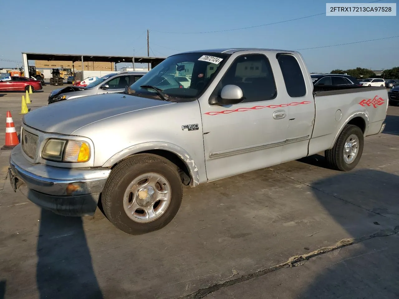 2003 Ford F150 VIN: 2FTRX17213CA97528 Lot: 70672124