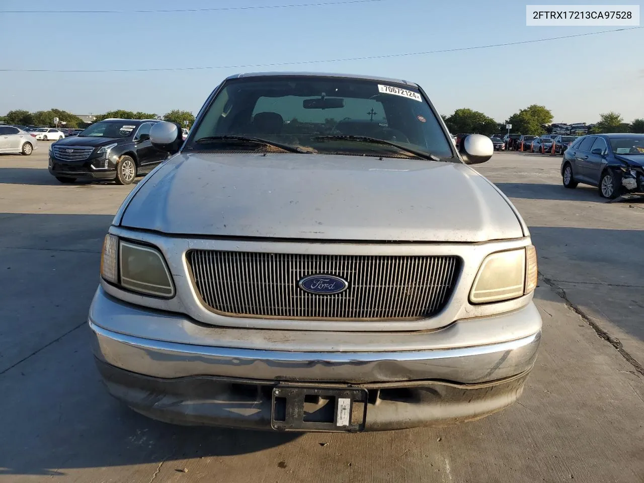 2003 Ford F150 VIN: 2FTRX17213CA97528 Lot: 70672124