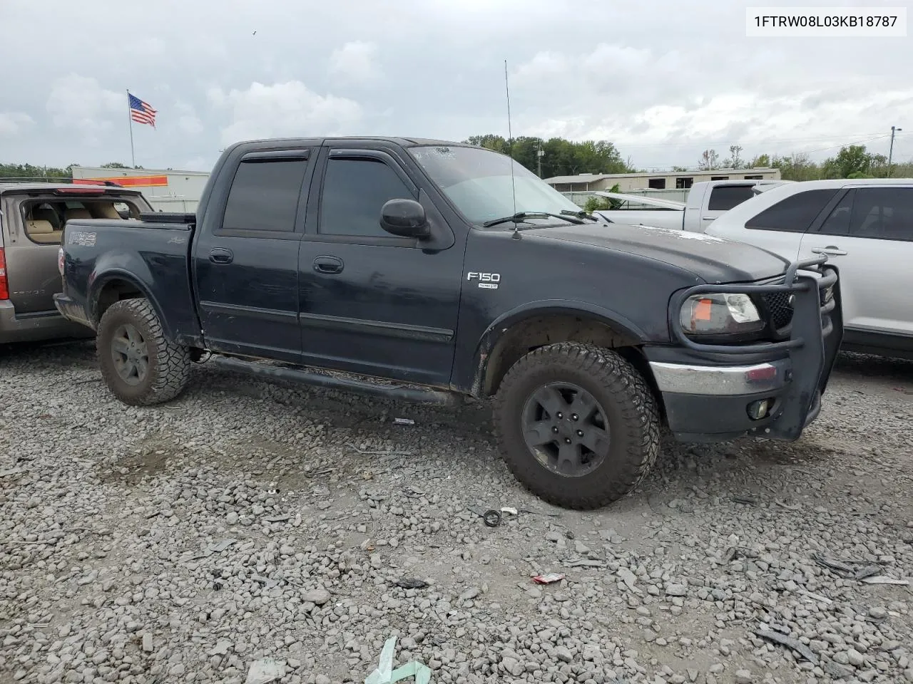 2003 Ford F150 Supercrew VIN: 1FTRW08L03KB18787 Lot: 71178154