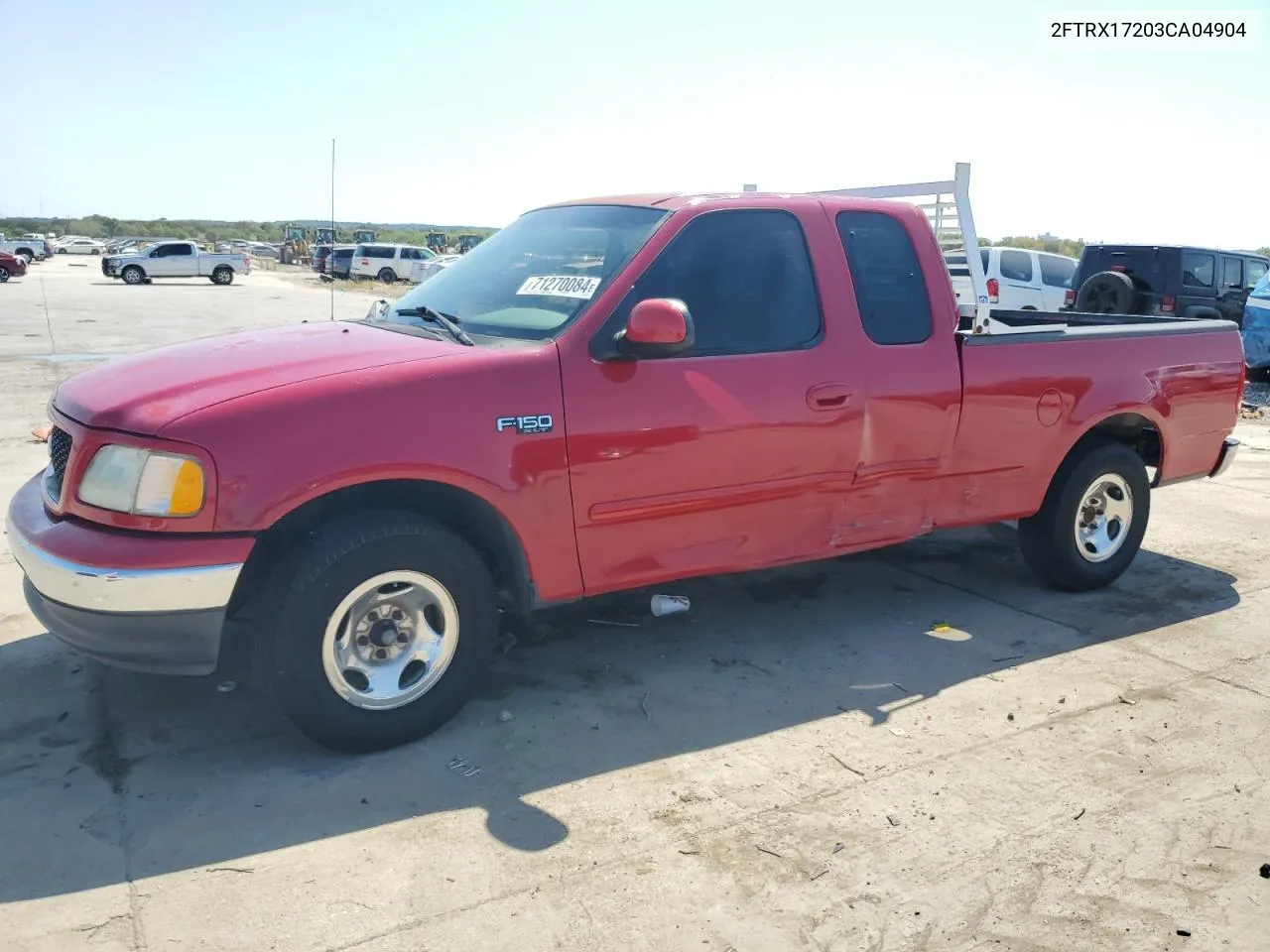 2003 Ford F150 VIN: 2FTRX17203CA04904 Lot: 71270084