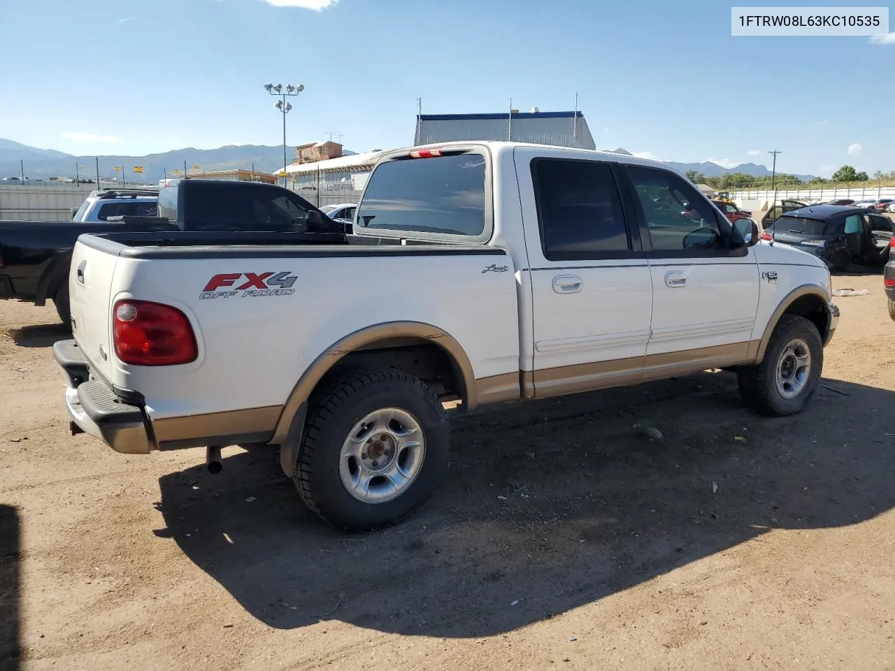 2003 Ford F150 Supercrew VIN: 1FTRW08L63KC10535 Lot: 71598504