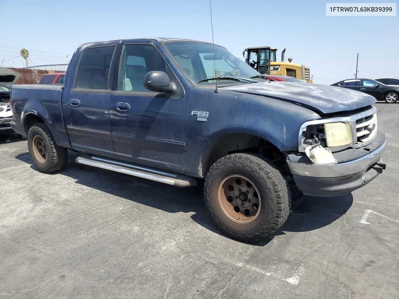 2003 Ford F150 Supercrew VIN: 1FTRW07L63KB39399 Lot: 71749304