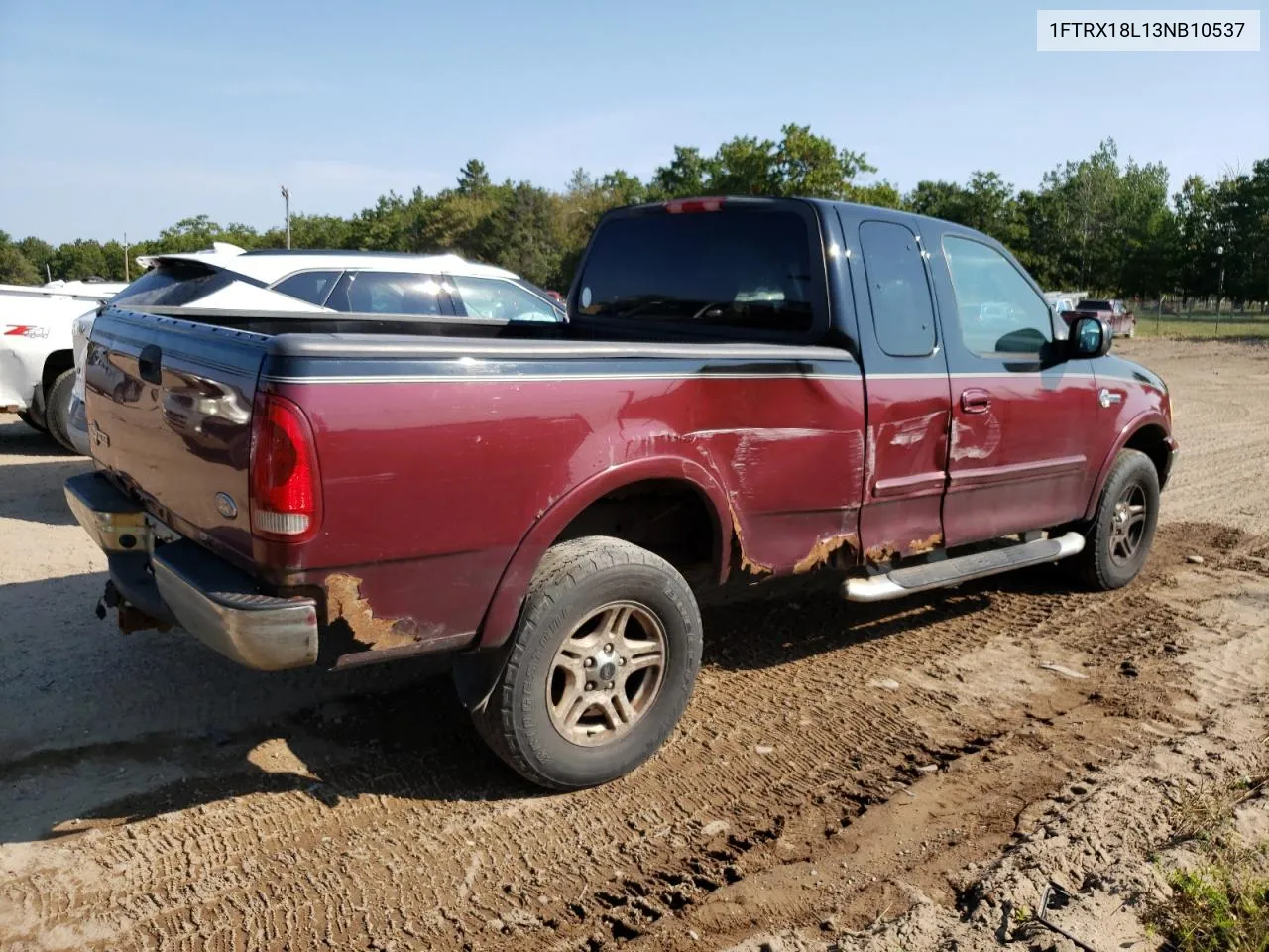 2003 Ford F150 VIN: 1FTRX18L13NB10537 Lot: 72020334