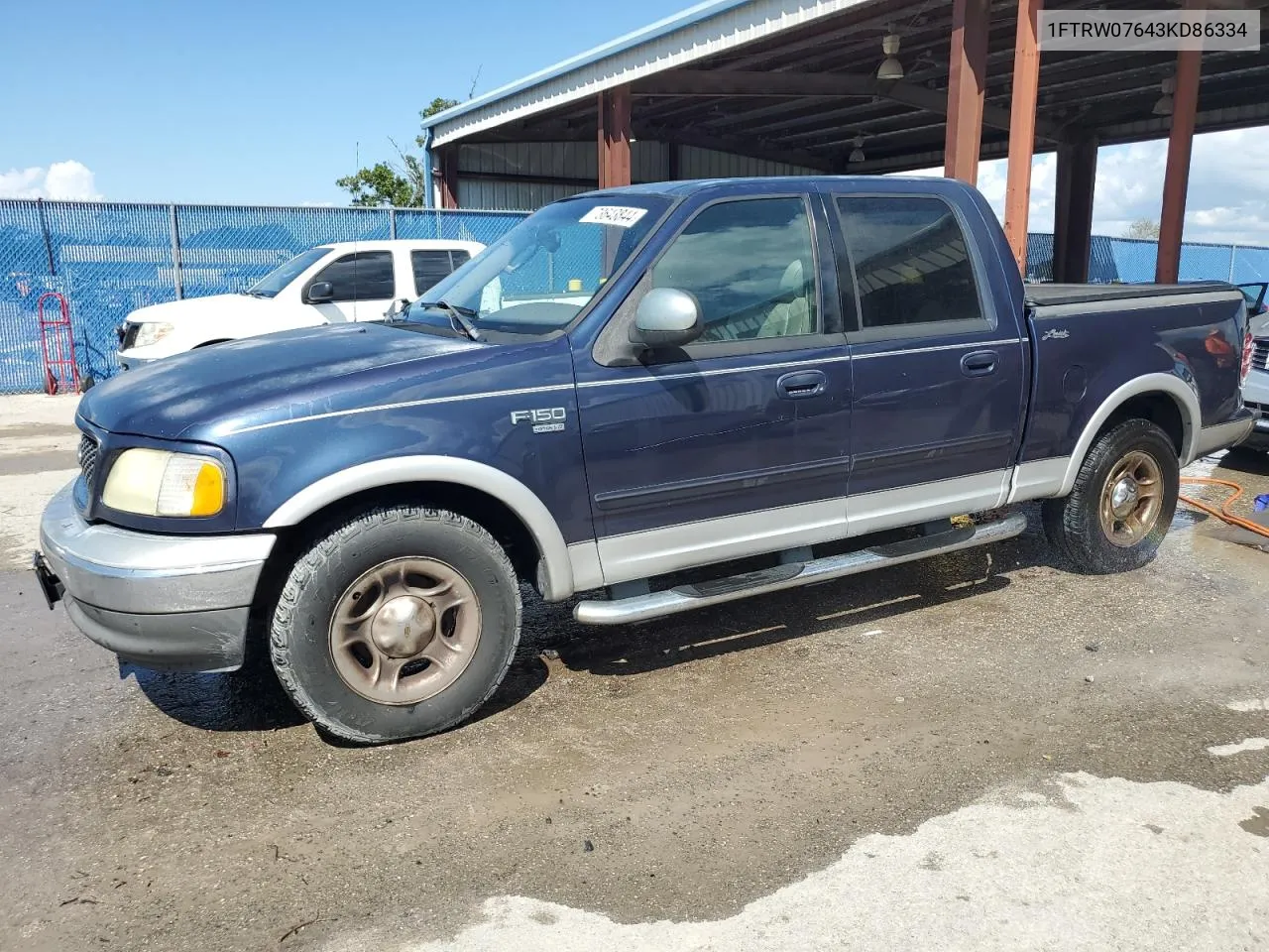 2003 Ford F150 Supercrew VIN: 1FTRW07643KD86334 Lot: 73643844