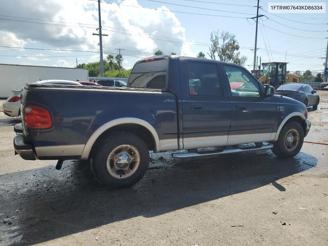 2003 Ford F150 Supercrew VIN: 1FTRW07643KD86334 Lot: 73643844