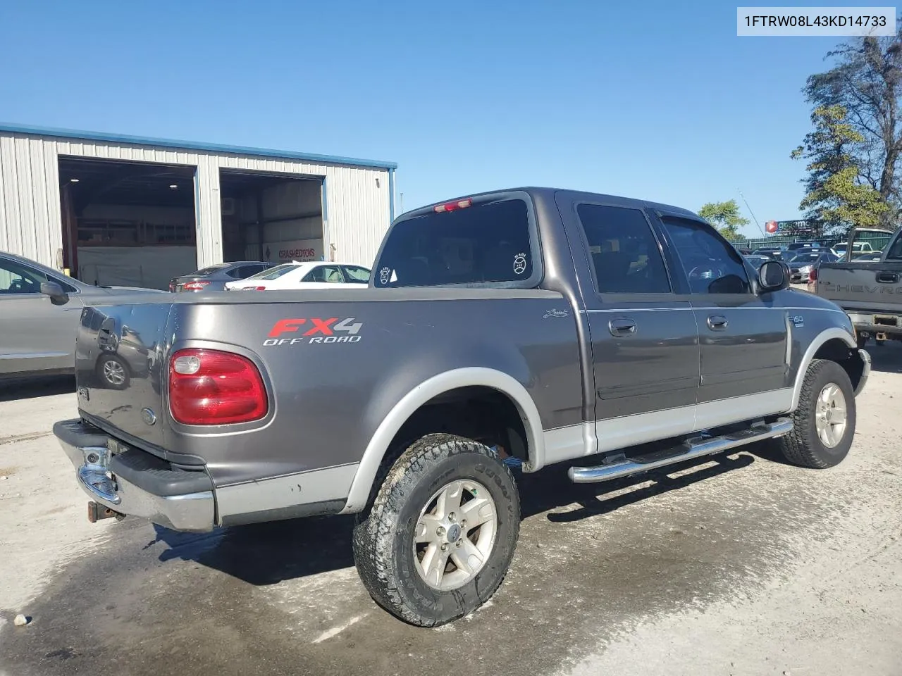 2003 Ford F150 Supercrew VIN: 1FTRW08L43KD14733 Lot: 73974644