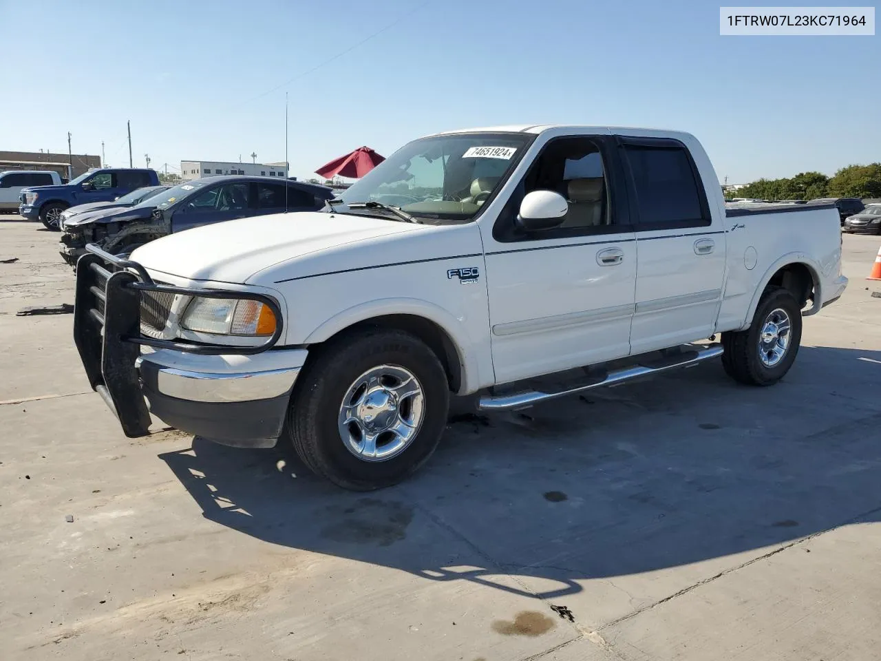 2003 Ford F150 Supercrew VIN: 1FTRW07L23KC71964 Lot: 74651924