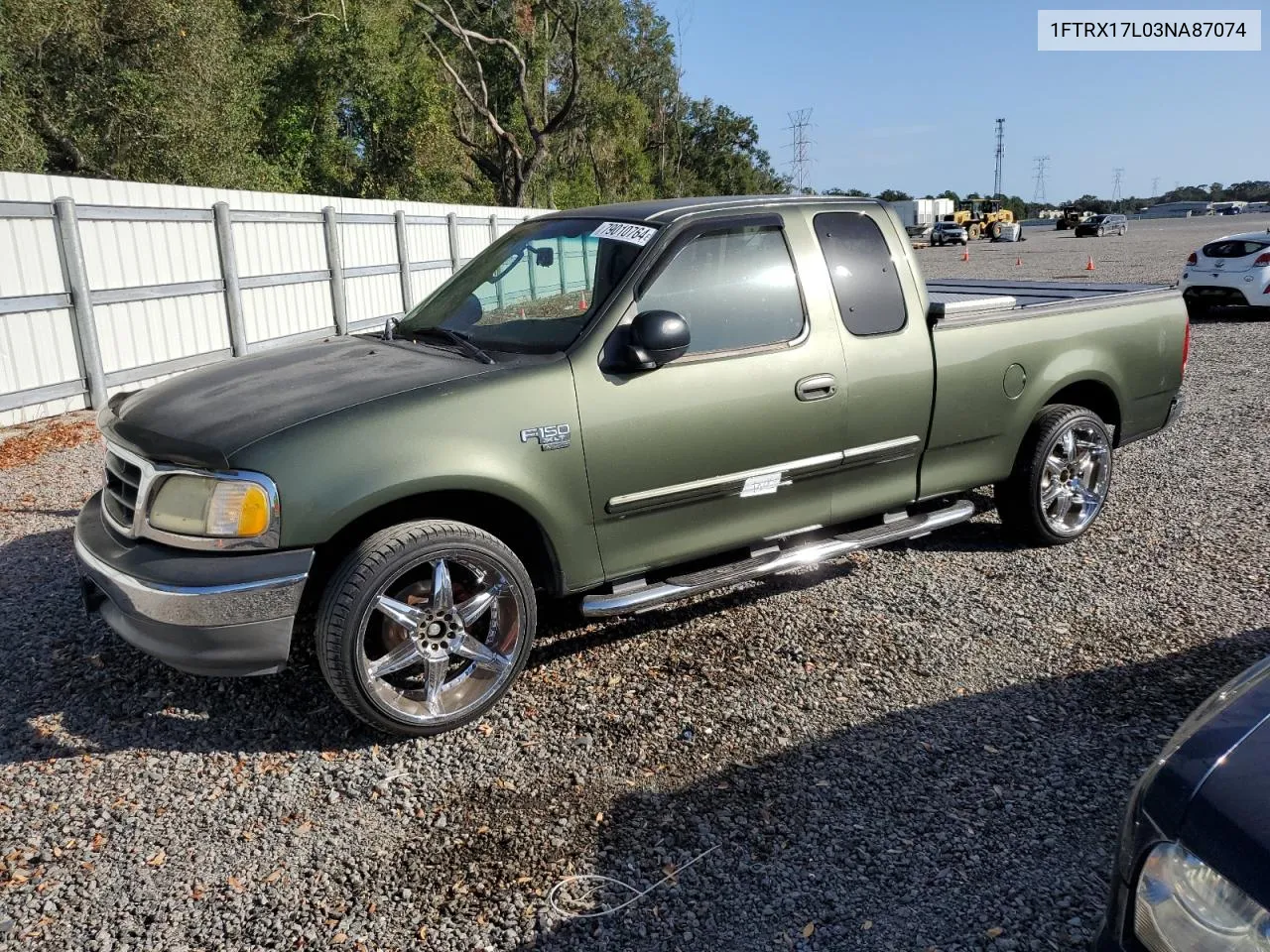 2003 Ford F150 VIN: 1FTRX17L03NA87074 Lot: 79010764