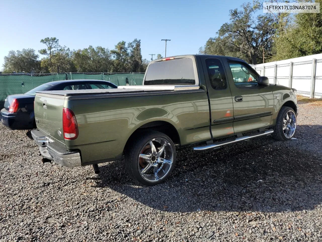 2003 Ford F150 VIN: 1FTRX17L03NA87074 Lot: 79010764